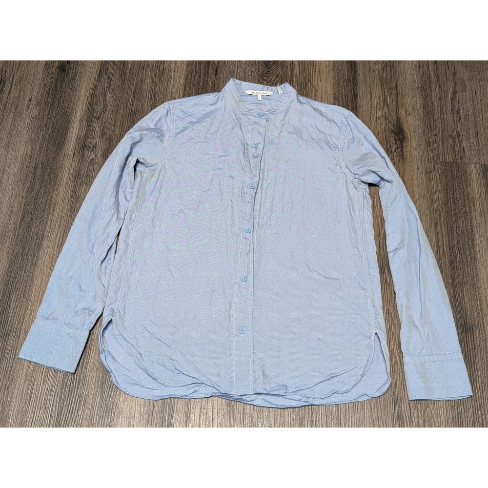 Helmut‎ Lang Womens Blue Button Down Long Sleeve Collared Shirt Size S